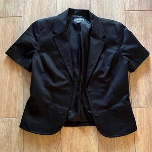 NWOT Kenneth Cole black short sleeved blazer suit jacket with buttons vest